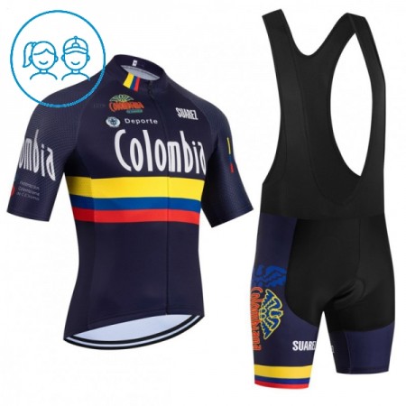 Completo Maglia + Pantaloncino con bretelle 2026 Colombia Manica Corta Nero Bambini Completo Maglia + Pantaloncino con bretelle 2026 Colombia Manica Corta Nero Bambini