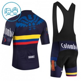 Completo Maglia + Pantaloncino con bretelle 2026 Colombia Manica Corta Nero Bambini