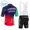 Completo Maglia + Pantaloncino con bretelle 2026 Decathlon CMA CGM Manica Corta Blu Bambini