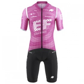 Completo Maglia + Pantaloncino con bretelle 2026 EF Education Manica Corta Rosa