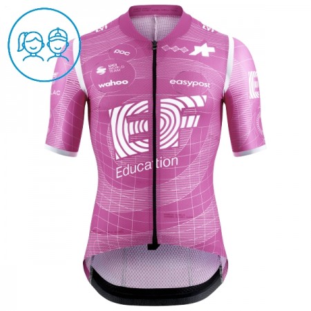 Completo Maglia + Pantaloncino con bretelle 2026 EF Education Manica Corta Rosa Bambini Completo Maglia + Pantaloncino con bretelle 2026 EF Education Manica Corta Rosa Bambini