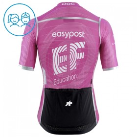 Completo Maglia + Pantaloncino con bretelle 2026 EF Education Manica Corta Rosa Bambini