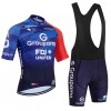 Completo Maglia + Pantaloncino con bretelle 2026 Groupama FDJ Manica Corta Blu Completo Maglia + Pantaloncino con bretelle 2026 Groupama FDJ Manica Corta Blu