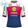 Completo Maglia + Pantaloncino con bretelle 2026 Lidl-Trek Czech Champion Manica Corta Blu Bambini