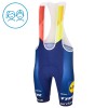 Completo Maglia + Pantaloncino con bretelle 2026 Lidl-Trek Czech Champion Manica Corta Blu Bambini