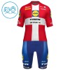 Completo Maglia + Pantaloncino con bretelle 2026 Lidl-Trek Danish Champion Manica Corta Rosso Bambini Completo Maglia + Pantaloncino con bretelle 2026 Lidl-Trek Danish Champion Manica Corta Rosso Bambini