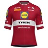 Completo Maglia + Pantaloncino con bretelle 2026 Lidl-Trek Latvian Champion Manica Corta Rosso