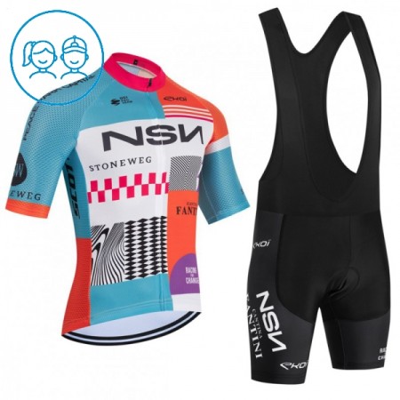 Completo Maglia + Pantaloncino con bretelle 2026 NSN Cycling Team Manica Corta Bambini Completo Maglia + Pantaloncino con bretelle 2026 NSN Cycling Team Manica Corta Bambini