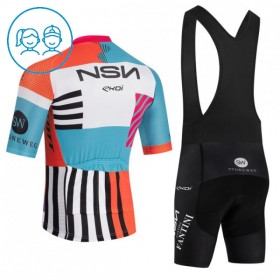 Completo Maglia + Pantaloncino con bretelle 2026 NSN Cycling Team Manica Corta Bambini