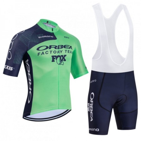 Completo Maglia + Pantaloncino con bretelle 2026 Orbea Factory Manica Corta Verde Completo Maglia + Pantaloncino con bretelle 2026 Orbea Factory Manica Corta Verde