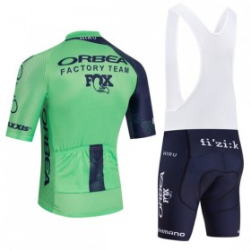 Completo Maglia + Pantaloncino con bretelle 2026 Orbea Factory Manica Corta Verde