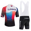 Completo Maglia + Pantaloncino con bretelle 2026 Slovakia Manica Corta Bianco