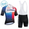 Completo Maglia + Pantaloncino con bretelle 2026 Slovakia Manica Corta Bianco Bambini Completo Maglia + Pantaloncino con bretelle 2026 Slovakia Manica Corta Bianco Bambini