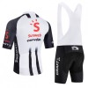 Completo Maglia + Pantaloncino con bretelle 2026 Sunweb Manica Corta Bianco