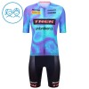Completo Maglia + Pantaloncino con bretelle 2026 Trek Factory Racing Manica Corta Blu Bambini