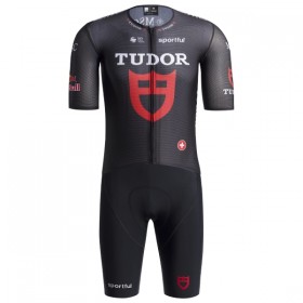 Completo Maglia + Pantaloncino con bretelle 2026 Tudor Pro Cycling Team Manica Corta Nero