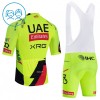 Completo Maglia + Pantaloncino con bretelle 2026 UAE TEAM EMIRATES XRG Manica Corta Giallo Bambini