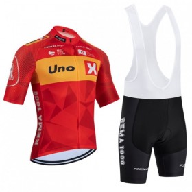 Completo Maglia + Pantaloncino con bretelle 2026 Uno-X Mobility Manica Corta Rosso
