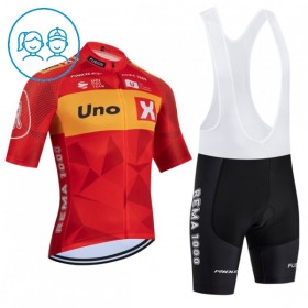 Completo Maglia + Pantaloncino con bretelle 2026 Uno-X Mobility Manica Corta Rosso Bambini
