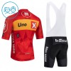 Completo Maglia + Pantaloncino con bretelle 2026 Uno-X Mobility Manica Corta Rosso Bambini
