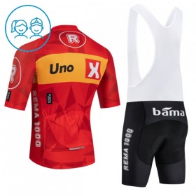 Completo Maglia + Pantaloncino con bretelle 2026 Uno-X Mobility Manica Corta Rosso Bambini