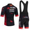 Completo Maglia + Pantaloncino con bretelle 2026 Visma Lease A Bike Manica Corta Nero