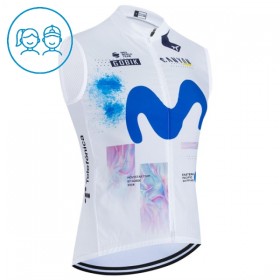 Gilet 2026 Movistar Team Bianco Bambini