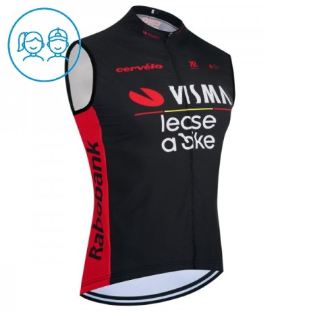 Gilet 2026 Visma Lease A Bike Nero Bambini Gilet 2026 Visma Lease A Bike Nero Bambini