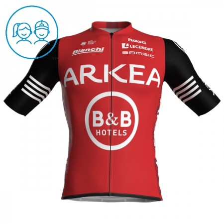 Maglia 2025 Arkea-B B Hotels Manica Corta Rosso Bambini Maglia 2025 Arkea-B B Hotels Manica Corta Rosso Bambini