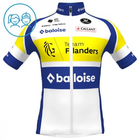 Maglia 2025 Flanders Baloise Manica Corta Bianco Bambini Maglia 2025 Flanders Baloise Manica Corta Bianco Bambini