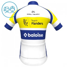 Maglia 2025 Flanders Baloise Manica Corta Bianco Bambini
