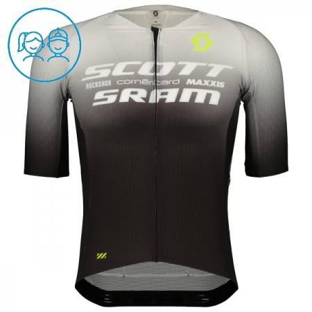 Maglia 2025 Scott Sram Manica Corta Nero Bambini Maglia 2025 Scott Sram Manica Corta Nero Bambini