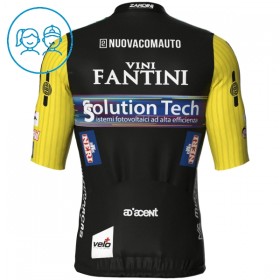 Maglia 2025 Solution Tech Vini Fantini Manica Corta Nero Bambini