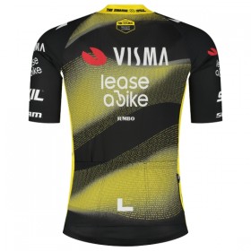 Maglia 2025 Visma Lease A Bike Manica Corta Nero