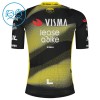 Maglia 2025 Visma Lease A Bike Manica Corta Nero Bambini