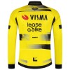 Maglia 2025 Visma Lease A Bike Manica Lunga Giallo