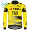 Maglia 2025 Visma Lease A Bike Manica Lunga Giallo Bambini