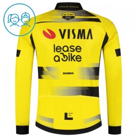 Maglia 2025 Visma Lease A Bike Manica Lunga Giallo Bambini