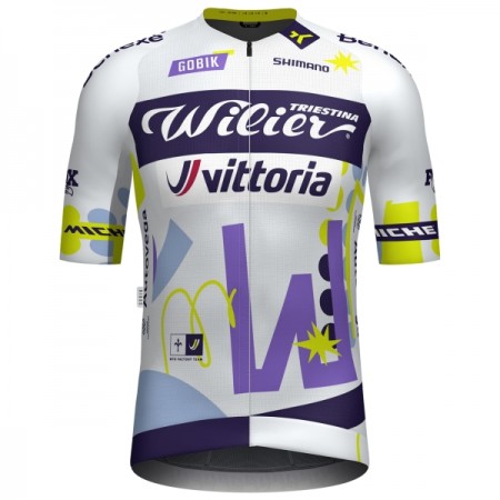 Maglia 2025 Wilier Vittoria MTB Factory Team Manica Corta Bianco Maglia 2025 Wilier Vittoria MTB Factory Team Manica Corta Bianco
