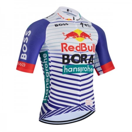 Maglia 2026 BORA-Hansgrohe Bull Manica Corta Rosso Bianco Maglia 2026 BORA-Hansgrohe Bull Manica Corta Rosso Bianco