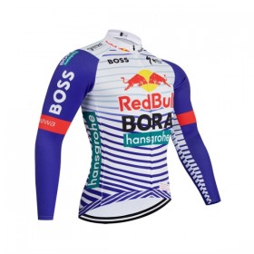 Maglia 2026 BORA-Hansgrohe Bull Manica Lunga Rosso Bianco