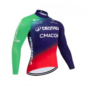Maglia 2026 Decathlon CMA CGM Manica Lunga Blu