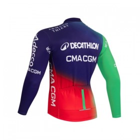 Maglia 2026 Decathlon CMA CGM Manica Lunga Blu