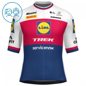 Maglia 2026 Lidl-Trek Czech Champion Manica Corta Blu Bambini