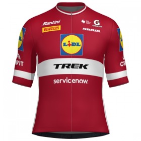 Maglia 2026 Lidl-Trek Latvian Champion Manica Corta Rosso
