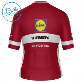 Maglia 2026 Lidl-Trek Latvian Champion Manica Corta Rosso Bambini