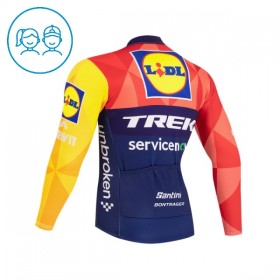 Maglia 2026 Lidl-Trek Manica Lunga Blu Bambini