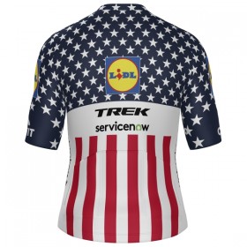 Maglia 2026 Lidl-Trek US-American Champion Manica Corta Blu