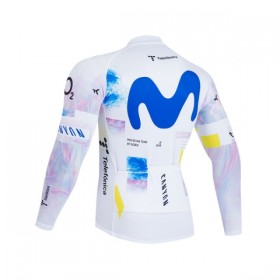 Maglia 2026 Movistar Team Manica Lunga Bianco