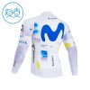 Maglia 2026 Movistar Team Manica Lunga Bianco Bambini